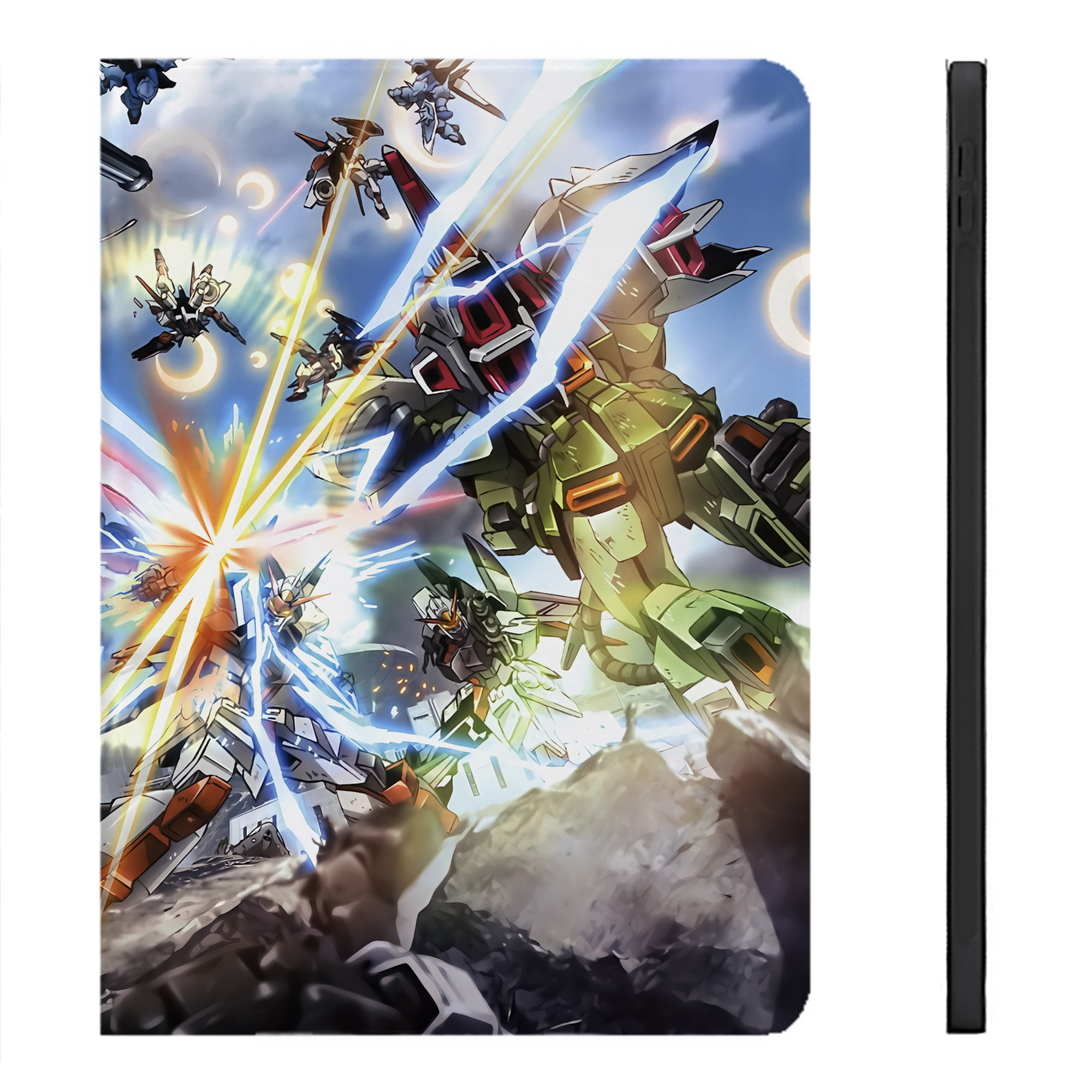 （画像用） 機動戦士ガンダム Mobile Suit Gundam IPadケース ペンホルダー付き ブックスタイルデザイン